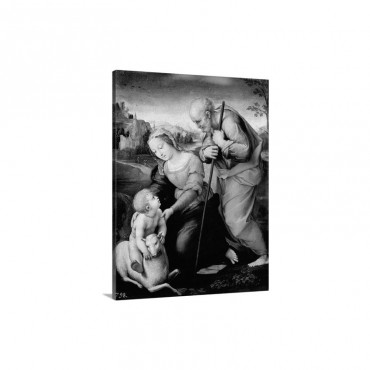 The Holy Family With A Lamb 1507 Wall Art - Canvas - Gallery Wrap