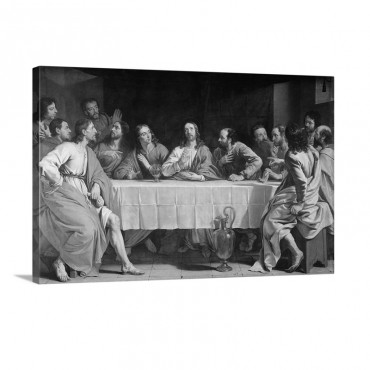 The Last Supper 1648 By Flemish Painter Philippe De Champaigne Wall Art - Canvas - Gallery Wrap
