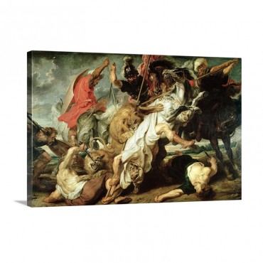 The Lion Hunt 1621 Wall Art - Canvas - Gallery Wrap