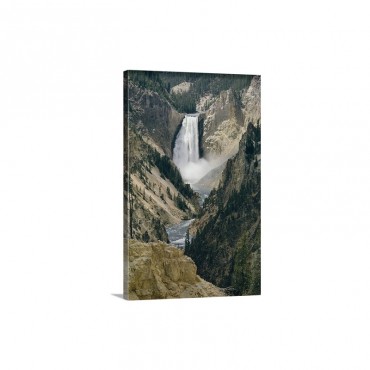 The Lower Falls Of The Yellowstone River Yellowstone National Park Wyoming Wall Art - Canvas - Gallery Wrap