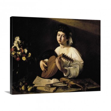 The Lute Player Wall Art - Canvas - Gallery Wrap