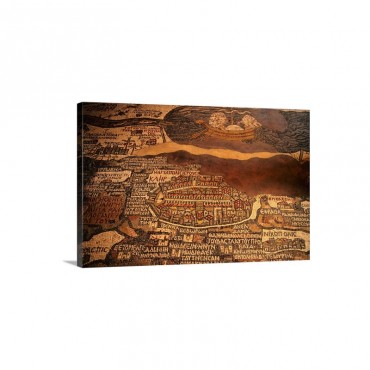 The Madaba Mosaic Map Wall Art - Canvas - Gallery Wrap