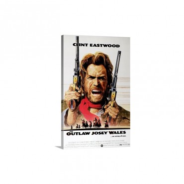 The Outlaw Josey Wales  Vintage Movie Poster Wall Art - Canvas - Gallery Wrap