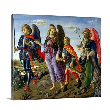 The Three Archangels And Tobias Wall Art - Canvas - Gallery Wrap