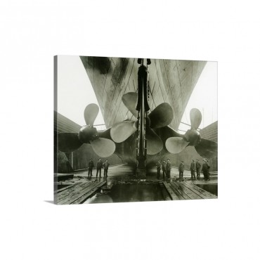 The Titanic's Propellers In The Thompson Graving Dock Of Harland Wall Art - Canvas - Gallery Wrap