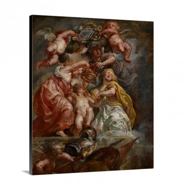 The Union Of England And Scotland Charles I As The Prince Of Wales C 1633 34 Wall Art - Canvas - Gallery Wrap