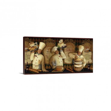 Three Chefs Wall Art - Canvas - Gallery Wrap