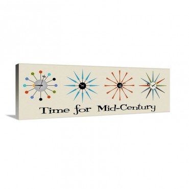 Time For Mid Century 2 Wall Art - Canvas - Gallery Wrap