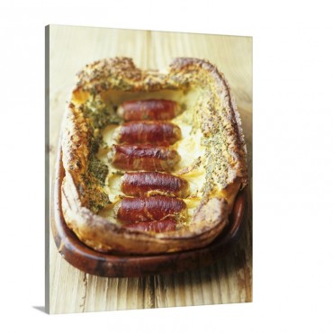 Toad In The Hole Sausages Baked In Batter England Wall Art - Canvas - Gallery Wrap
