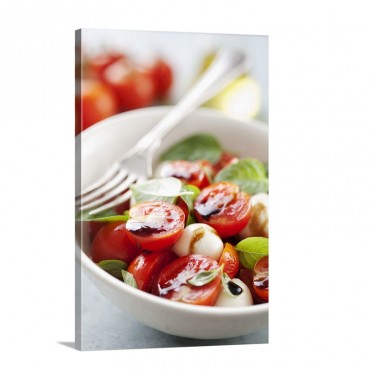 Tomato Salad With Mozzarella Basil And Balsamic Vinaigrette Wall Art - Canvas - Gallery Wrap