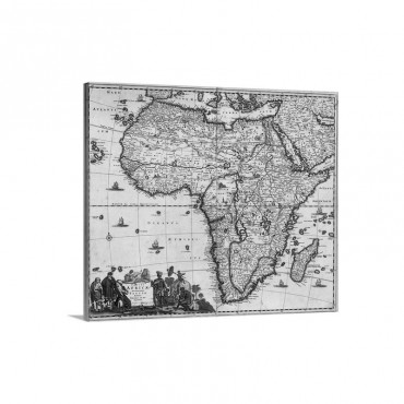 Totius Africae Accuratissima Tabula By Frederik De Wit Wall Art - Canvas - Gallery Wrap