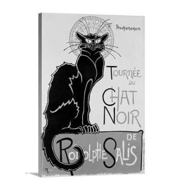 Tournee Du Chat Noir Vintage Poster By Theophile Alexandre Steinlen Wall Art - Canvas - Gallery Wrap