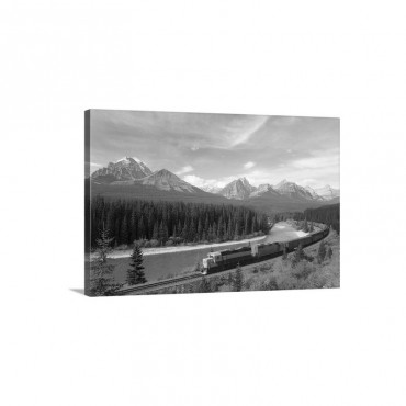 Train In Banff National Park Wall Art - Canvas - Gallery Wrap