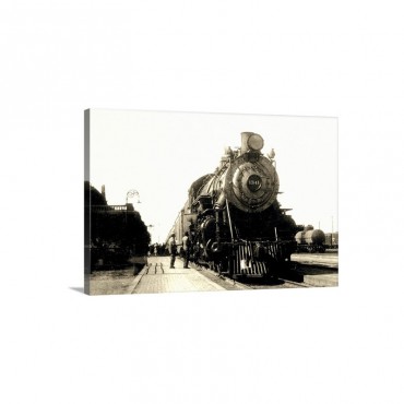 Train In Station Wall Art - Canvas - Gallery Wrap