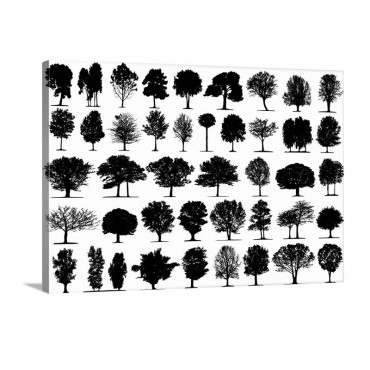 Tree Silhouettes Wall Art - Canvas - Gallery Wrap