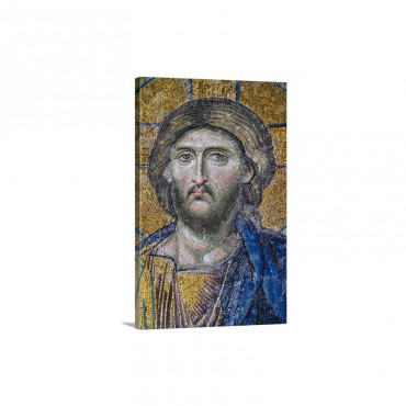 Turkey Hagia Sophia Mosque Close Up Of Mosaic Depicting Jesus Christ Wall Art - Canvas - Gallery Wrap