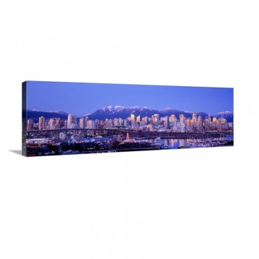 Twilight Vancouver Skyline British Columbia Canada Wall Art - Canvas - Gallery Wrap