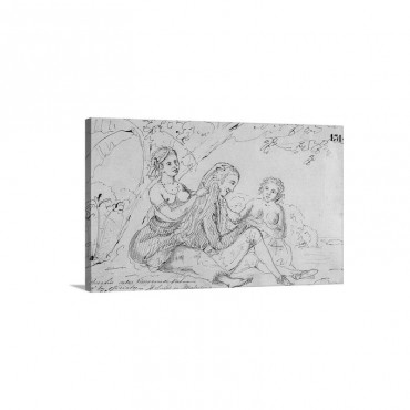 Two Indian Women Entertaining Malaspina Vavao Or Tonga Islands 1789 94 Wall Art - Canvas - Gallery Wrap