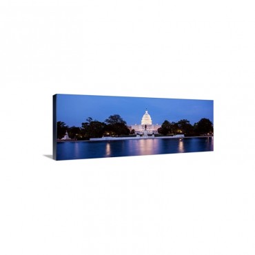 US Capitol Building Washington DC At Dusk Wall Art - Canvas - Gallery Wrap
