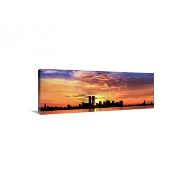 US New York City Skyline Sunrise Wall Art - Canvas - Gallery Wrap