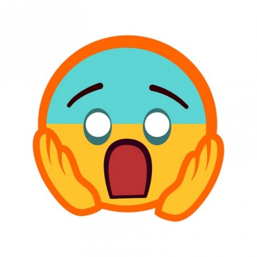 Frightened Emoji With Blue Face