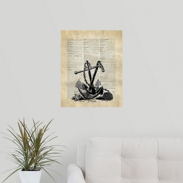 Vintage Dictionary Art Anchor