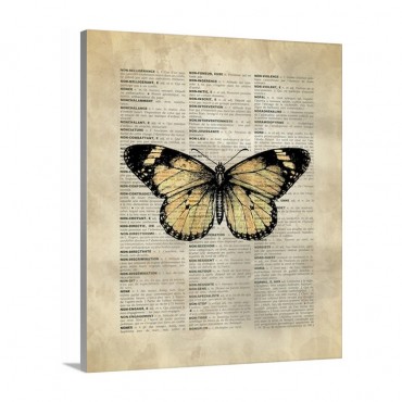 Vintage Dictionary Art Butterfly 1