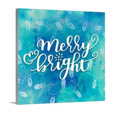 Merry And Bright Twinkle Light Handlettering