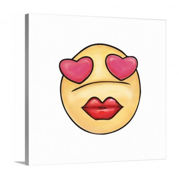 Heart Eyed Kissy Lips Emoji