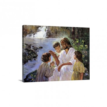 Christ And The Children Wall Art - Canvas - Gallery Wrap