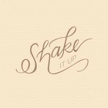 Shake It Up Minimalist hand Lettered Kitchen Art