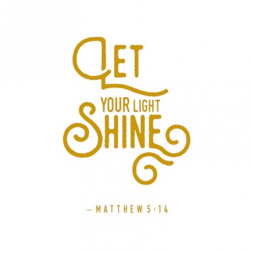 Matthew 5 14 Scripture Art In Gold And White