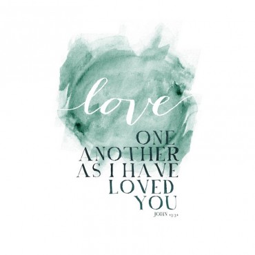 Love One Another Watercolor Circle