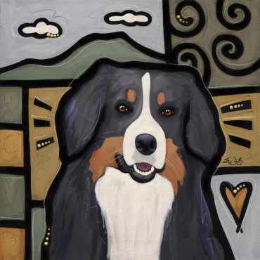 Bernese Mountain Dog Pop Art