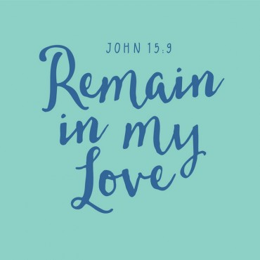 John 15 9 Scripture Art In Blue And Teal