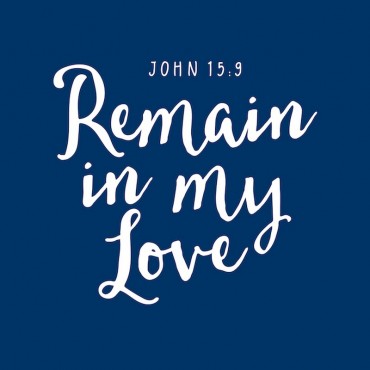 John 15 9 Scripture Art In White And Navy