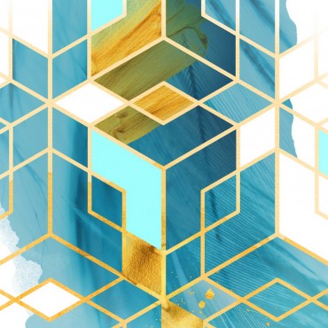 Geometric Watercolor Gems I