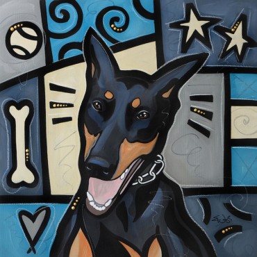 Doberman Pinscher Pop Art