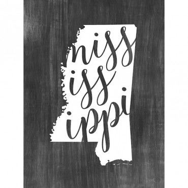Home State Typography Mississippi