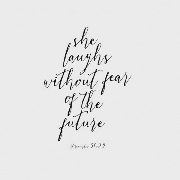 Proverbs 31 25 Scripture Art In Black And White