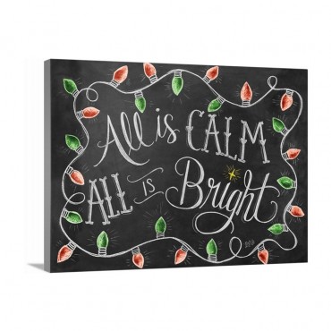 All Is Calm All Is Bright Handlettering