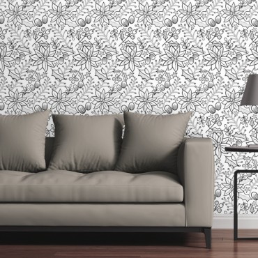 Poinsettias Coloring Wallpaper
