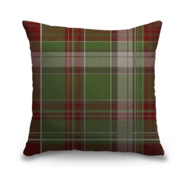 Muted Red And Green Tartan Plaid