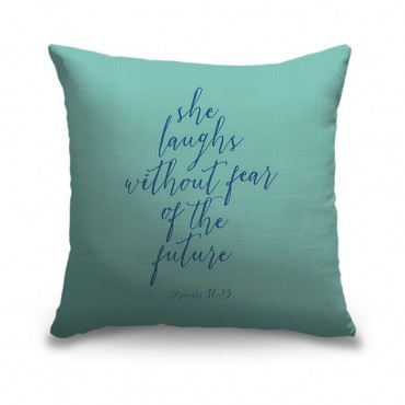 Proverbs 31 25 Scripture Art In Blue And Teal