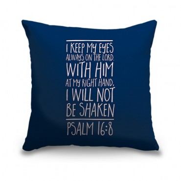 Psalm 16 8 Scripture Art In White And Navy