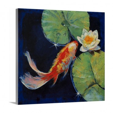 Koi And White Water Lily