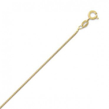 18 K Gold Plated Light Box Chain - 1 mm
