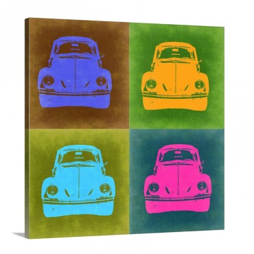 VW Beetle Front Pop Art I I Wall Art - Canvas - Gallery Wrap