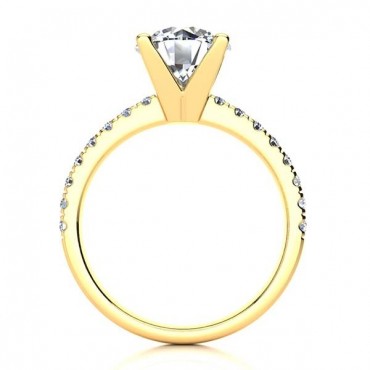 Valerie Moissanite Ring - Yellow Gold