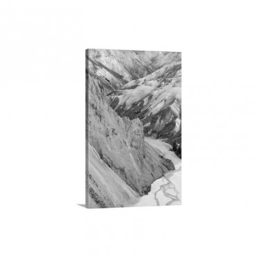 Valley Through Rhyolite Mountains Landmannalaugar Lceland Wall Art - Canvas - Gallery Wrap